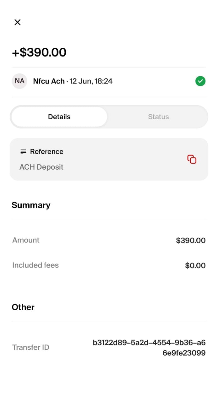 Payment received from an international client
